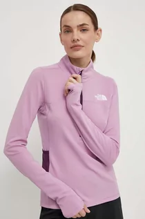 Bluzki damskie - The North Face longsleeve sportowy Sunriser kolor fioletowy NF0A84LHWOU1 - grafika 1