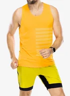 Koszulki sportowe męskie - Koszulka biegowa Salomon Sense Aero Singlet - zinnia - miniaturka - grafika 1