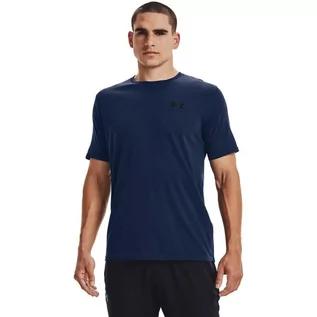 Odzież trekkingowa damska - Under Armour, Koszulka męska, Sportstyle Left Chest SS 1326799 408, granatowy, rozmiar L - grafika 1