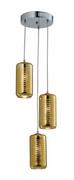 Lampy sufitowe - Auhilon LAMPA wisząca SINA MD12108-3FGR szklana OPRAWA loftowy ZWIS kaskada złota - miniaturka - grafika 1
