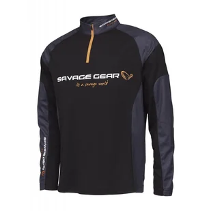 Tournament Gear Shirt 1/2 zip XXL Black INK 73686 - Inne akcesoria dla wędkarzy - miniaturka - grafika 1