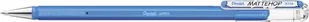 Pentel K110-VSX Mattehop żelowe pióro kulkowe z wysoko kryjącym tuszem o matowym wykończeniu, model z nasadką, 1 sztuka, błękitne - Długopisy - miniaturka - grafika 1