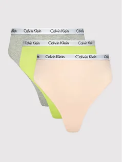 Majtki damskie - Calvin Klein Underwear Komplet 3 par stringów 000QD3800E Kolorowy - grafika 1