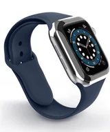 Akcesoria do smartwatchy - Silikonowy pasek na rękę Swissten, kompatybilny z Apple Watch 38 i 40 mm, granatowy - miniaturka - grafika 1