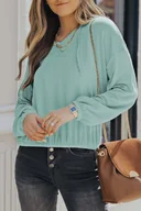 Bluzy damskie - OMG Damska bluza z kapturem Sinistae miętowa S - miniaturka - grafika 1