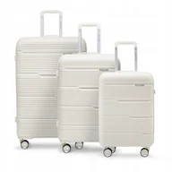 Walizki - PUCCINI Zestaw WALIZEK Podróżnych Komplet Twarde Polipropylen 3w1 PP023-0 - miniaturka - grafika 1