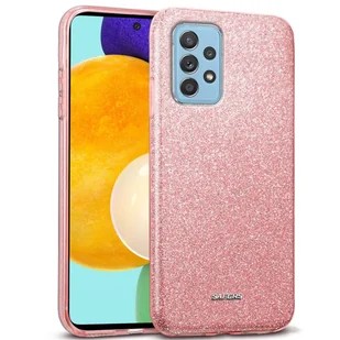 Etui na telefon komórkowy Samsung Galaxy A72 brokatowy pokrowiec ochronny TPU, różowe złoto - Etui i futerały do telefonów - miniaturka - grafika 1