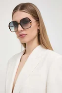 Okulary przeciwsłoneczne - BOSS okulary przeciwsłoneczne damskie kolor brązowy - Boss - miniaturka - grafika 1