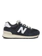 Trampki damskie - New Balance Skórzane sneakersy "574" w kolorze czarnym - miniaturka - grafika 1