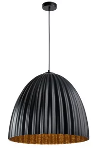 Sigma czarno-miedziana lampa wisząca TELMA 32021 lampa sufitowa z dużym czarnym kloszem do jadalni 32021 - Lampy sufitowe - miniaturka - grafika 1