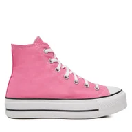Trampki damskie - Trampki Converse Chuck Taylor All Star Lift Platform A08216C Różowy - miniaturka - grafika 1