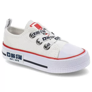 Białe Trampki Big Star Materiałowe Dziecięce Buty Wsuwane - Moda i Uroda OUTLET - miniaturka - grafika 1