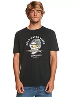 Koszulki męskie - Quiksilver Podstawowa koszulka męska czarna S - miniaturka - grafika 1