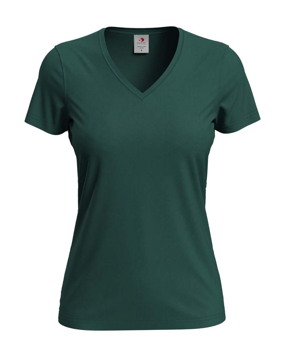 Koszulka damska T-shirt damski Stedman V-neck ST2700 Bottle Green M