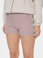 Spodenki damskie - Guess Szorty sportowe Britney V3GD13 KB3P2 Beżowy Loose Fit - miniaturka - grafika 1