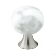 Klamki - Gałka meblowa Bead Straight Marmurowa Szara - miniaturka - grafika 1