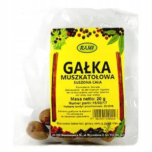 Gałka muszkatołowa cała 20g Rami - Przyprawy i zioła sypkie - miniaturka - grafika 1
