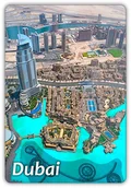Magnesy - DUBAJ - Emiraty - Wieżowce - Burj Khalifa - Widok - Magnes na lodówkę - miniaturka - grafika 1