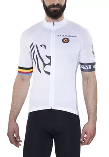 Koszulki rowerowe - Bioracer Van Vlaanderen Pro Race Koszulka rowerowa z zamkiem błyskawicznym Mężczyźni, biały XXL 2022 Koszulki kolarskie - grafika 1