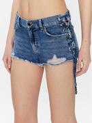 Spodenki damskie - Pinko Szorty jeansowe Scudetto 100830 A0GF Niebieski Regular Fit - miniaturka - grafika 1
