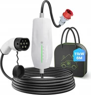 Ładowarki do samochodów elektrycznych - Teskee Mobile Wallbox kabel do ładowania EV 11 kW typ 2 6-16 A 6 m 3-fazowa - miniaturka - grafika 1