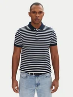 Koszulki męskie - Tommy Jeans Polo DM0DM20676 Granatowy Slim Fit - miniaturka - grafika 1
