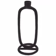 Świeczniki - świecznik na długą świeczkę aluminiowy czarny 24 cm kod: O-569534 - miniaturka - grafika 1