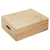 Pudła i pojemniki do przechowywania - Kesper 69501 uniwersalny pudełko 40 x 30 x 14 cm z pokrywką z drewna sosnowego, brązowy, 40 x 30 x 14 cm 69501 - miniaturka - grafika 1