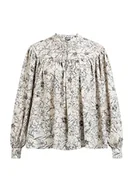 Bluzki damskie - DreiMaster Vintage Damska bluzka z długim rękawem Bridgeport 37324994, czarna wielokolorowa, L, Brązowy, wielokolorowy, XS - miniaturka - grafika 1