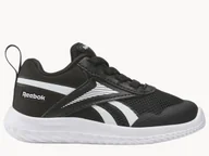 Buty dla dziewczynek - Buty dziecięce Reebok 100237351 RUSH RUNNER 5 ELASTIC LACE Czarne - miniaturka - grafika 1