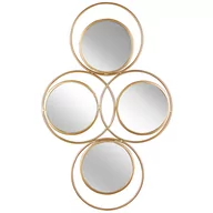 Lustra - Metalowe Lustro ścienne 4-częściowe 50 x 80 cm złote LESCAR - miniaturka - grafika 1