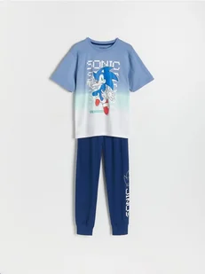 Reserved - Dwuczęściowa piżama Sonic - granatowy - Skarpetki dla dzieci - miniaturka - grafika 1