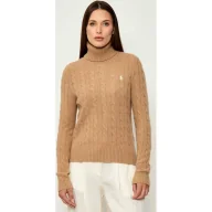 Swetry damskie - POLO RALPH LAUREN Wełniany golf Regular Fit z dodatkiem kaszmiru - miniaturka - grafika 1