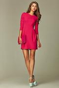 Sukienki - Różowa sukienka w kształcie bombki - miniaturka - grafika 1