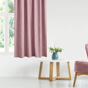 Zasłona MILANA kolor różowy styl klasyczny tunel 5 cm z grzywką 3 cm szenila 140x245 homede - CURT/HOM/MILANA/CHENILLE/TUNNEL/F/ - Zasłony - miniaturka - grafika 2