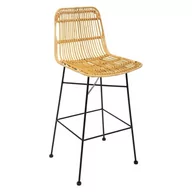 Taborety i hokery - Atmosphera Hoker do jadalni KUBU rattan 100 cm 166541A - miniaturka - grafika 1