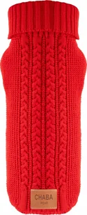 Chaba CHABA SWETEREK Z GOLFEM `XL` 37cm CZERWONY - Ubranka dla psów - miniaturka - grafika 1