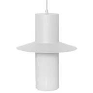 Lampy sufitowe - Metalowa lampa wisząca Caponio CPA111P0 kapelusz biały - miniaturka - grafika 1