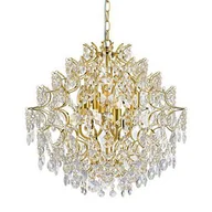 Lampy sufitowe - Lampa wisząca Sofiero 5 x 40 W E14 złota szczotkowana 106548 - miniaturka - grafika 1