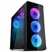 Obudowy komputerowe - Obudowa NOX Hummer TGX Rainbow EATX Mid Tower RGB - miniaturka - grafika 1