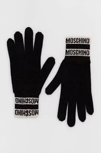 Moschino rękawiczki damskie kolor beżowy - Rękawiczki - miniaturka - grafika 1