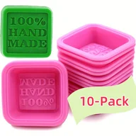 Rękodzieło - TEMU 10 Sztuk DIY Silikonowe Formy Do Mydła Ręcznego, Klasyczne Formy Silikonowe Do Bombek Do Kąpieli, Ręczne Produkcja Mydła, Prezenty - miniaturka - grafika 1