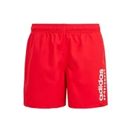 Kąpielówki dla chłopców - adidas Chłopcy Sportswear Essentials Logo CLX Swim Shorts Kids, better scarlet/white, 15-16 Years - miniaturka - grafika 1