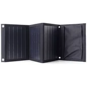Ładowarki do telefonów - Choetech Choetech rozkładana podróżna ładowarka solarna słoneczna fotowoltaiczna 22W 2x USB 5V / 2,4A / 2,1A panel słoneczny (82 x 24 cm) czarny (SC005) SC005 - miniaturka - grafika 1