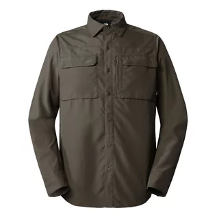 Koszule męskie - Męska koszula The North Face L/S Sequoia Shirt new taupe green - grafika 1