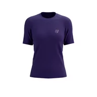 Koszulki sportowe damskie - COMPRESSPORT Koszulka biegowa damska PERFORMANCE SS T-SHIRT purple - miniaturka - grafika 1