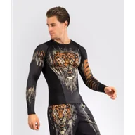Kimona, stroje i obuwie - Venum Rashguard Długi Rękaw Tiger Long Sleeve Black - miniaturka - grafika 1