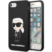 Etui i futerały do telefonów - Karl Lagerfeld KLHCI8SNIKBCK iPhone 7/8/ SE 2020/2022 hardcase czarny/black Silicone Ikonik - miniaturka - grafika 1