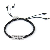 Bransoletki - Bransoletka informacyjna-medyczna Choruję na cukrzycę BA3370 - miniaturka - grafika 1