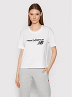 Koszulki i topy damskie - New Balance T-Shirt WT03805 Biały Relaxed Fit - miniaturka - grafika 1